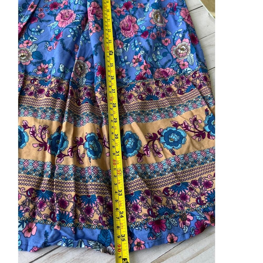Beautiful Blue and Pink Colors Summer Lightweight Dress - Size Small - Picture 6 of 7
